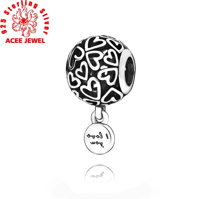

FURUYA winter 925 Sterling Silver Beads Openwork Hearts Charms Pendant fit Original pandora Bracelets DIY women Jewelry