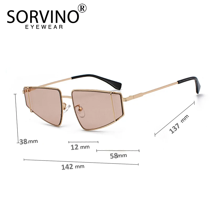 Мужские и женские солнцезащитные очки SORVINO в стиле ретро с треугольным кошачьим