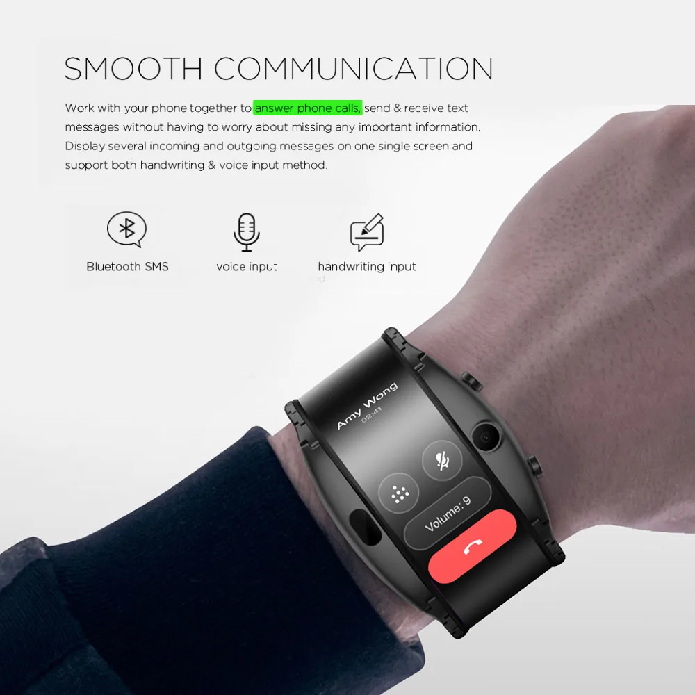 

Global Version Nubia Alpha Smart Phone Watch 4.01" Foldable Flexible Screen Snapdragon 8909W Bluetooth calling