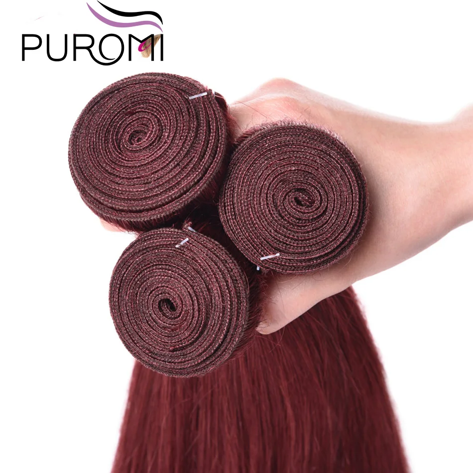 Пуроми бразильские пучки прямых и волнистых волос #2/27 #/99J/613 100% натуральные