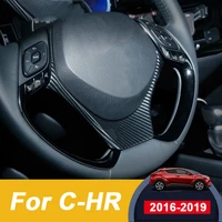 car styling steering wheel sequins sticker trim cover interior moulding for toyota c hr chr c hr 2016 2017 2018 2019 accessories