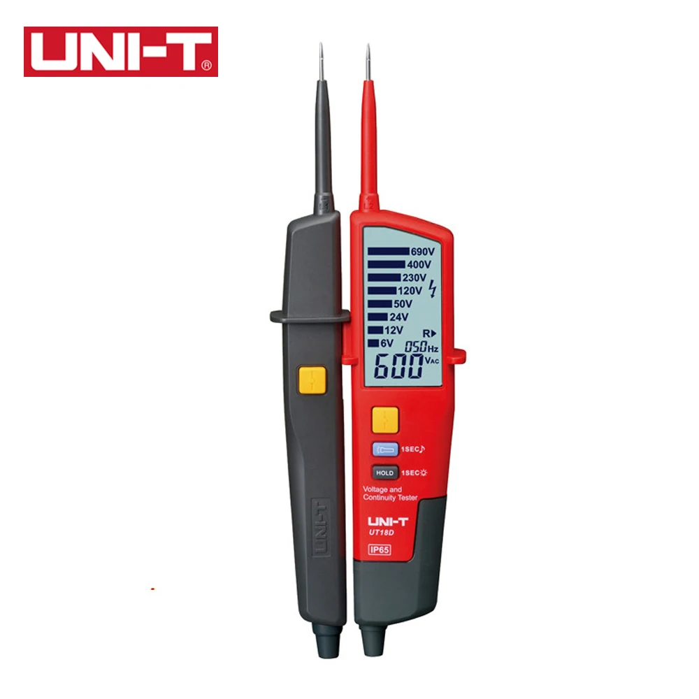 

UNI-T UT18C UT18D Voltage And Continuity Tester AC/DC Waterproof Electric Pen IP65 RCD Three-Phase Voltage Phase Sequence On-Off