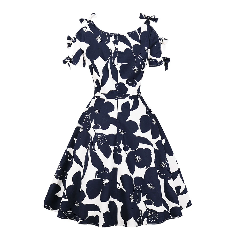 Большой Размеры для женщин с цветочным принтом трапециевидной формы платье