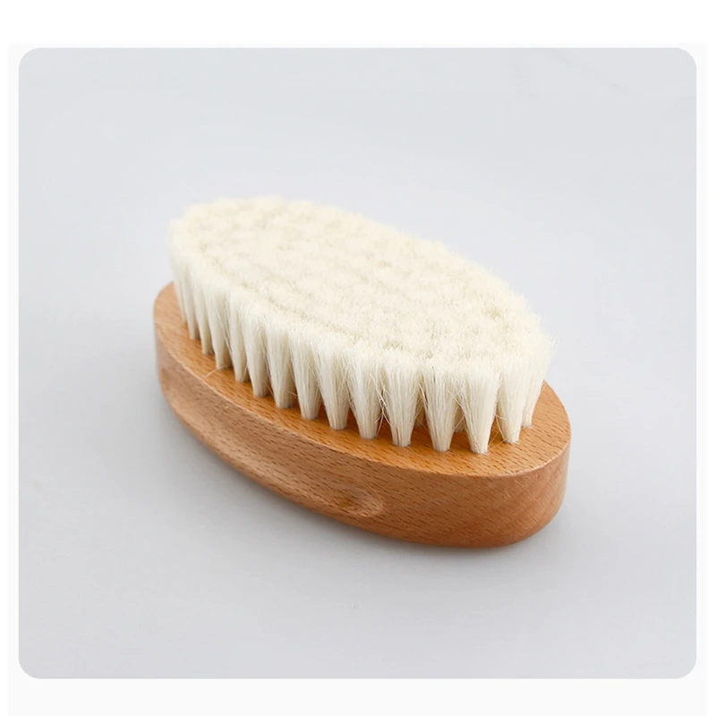 

2Pcs / Set Wool Brush Wood Comb Set Men's Beard Brush Massage Bristle Brush