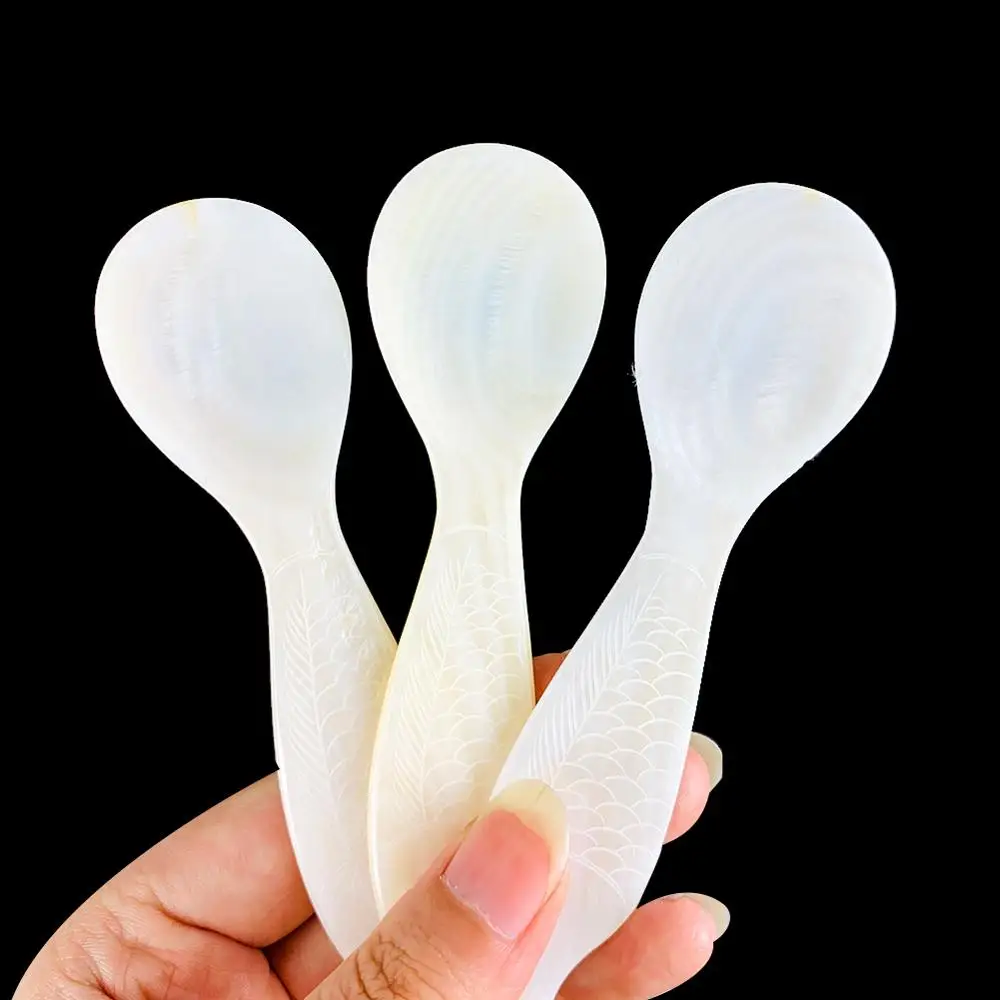 1 шт. натуральная белая перламутровая Икра ложка для икры яйца кофе Сервировочные