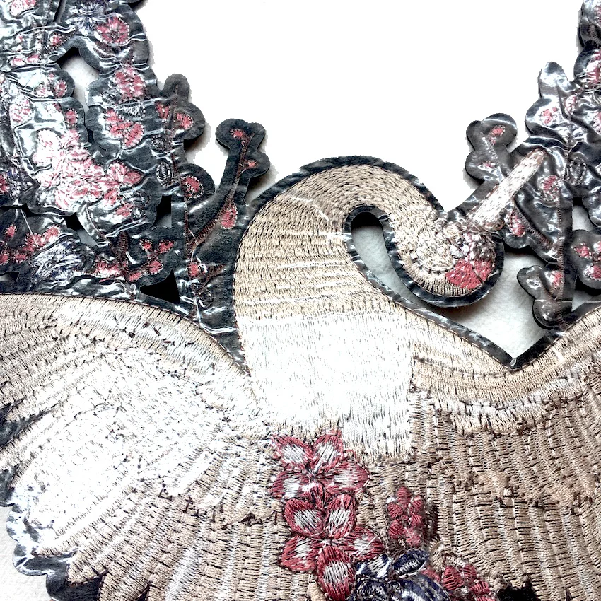 Большой красивый кран Птица вышитая аппликация нашивки украшение утюгом для DIY