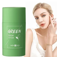 green tea cleaning face mask eggplant purifying clay solid stick mask oil control anti acne mud cream beauty facial skin care