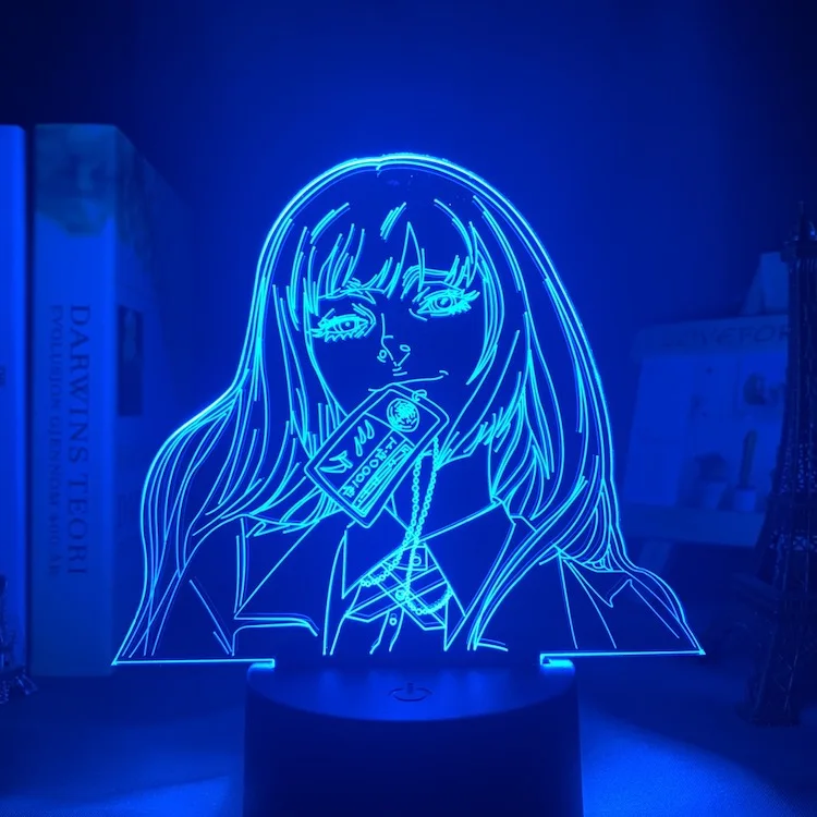 

Аниме лампа Yumeko Jabami от Kakegurui компульсивный геймбер подарок для спальни Декор ночник симпатичный японский Waifu светодиодный светильник