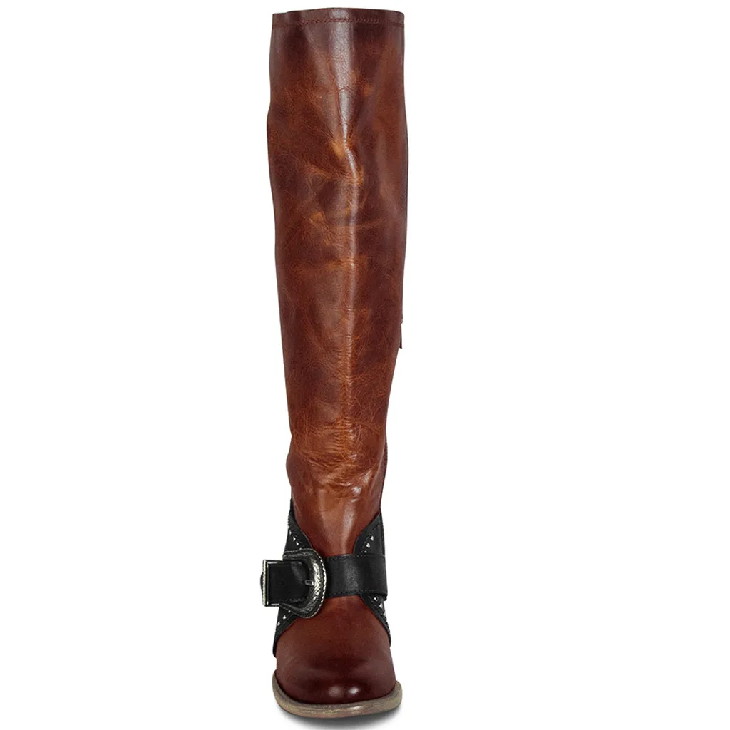 Ковбойские ботинки в ковбойском стиле женские высокие сапоги римском большие