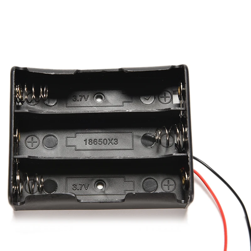 Чехол для хранения аккумуляторов 3x18650 чехол футляр с проводом|Комплекты батарей|