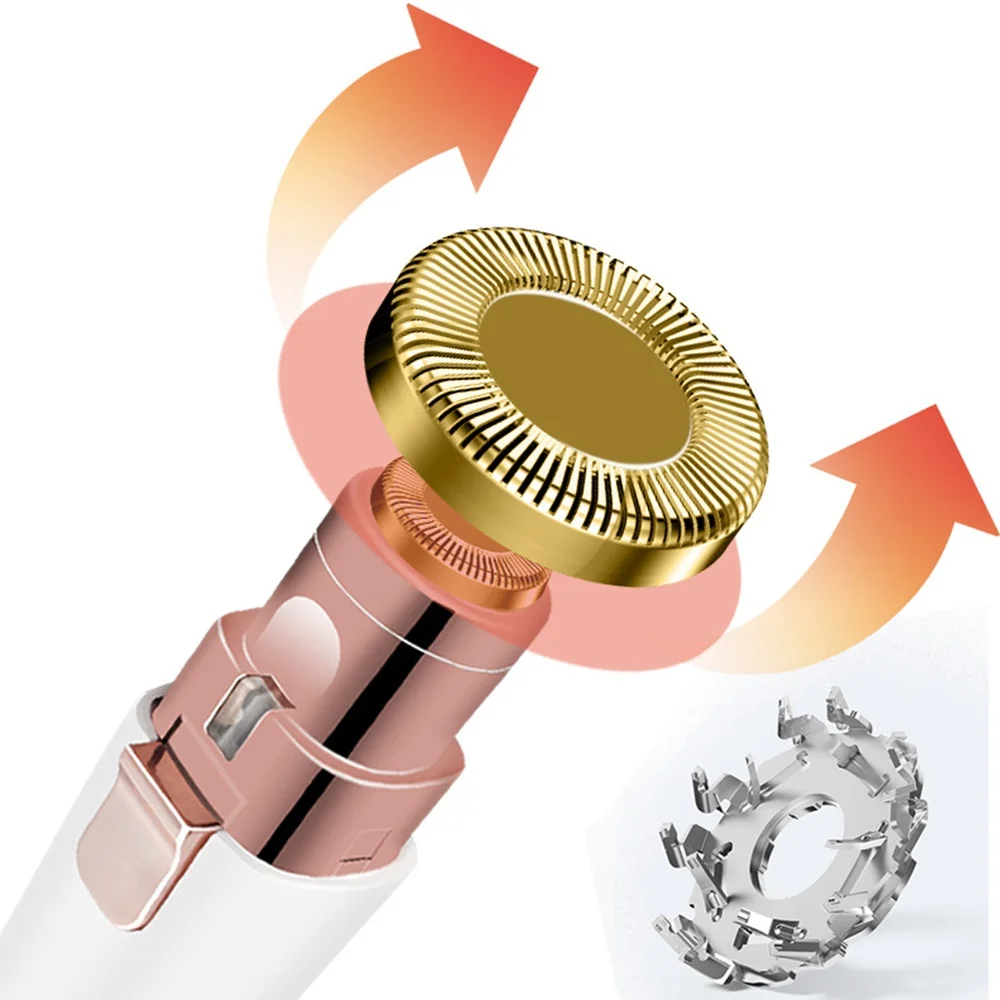 

2 in 1 Electric Eyebrow Trimmer Painless Eye Brow Epilator For Women Makeup Mini Razors Portable Facial Hair Removal Shaver