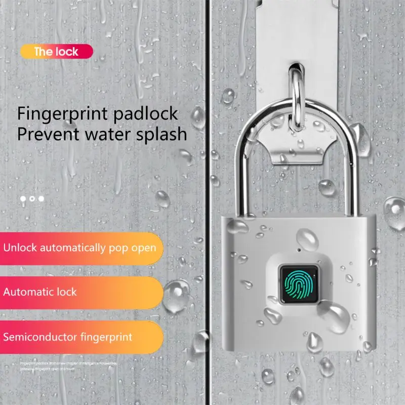 

Бесключевой дверной замок с отпечатком пальца, умный биометрический электронный навесной замок с защитой от кражи