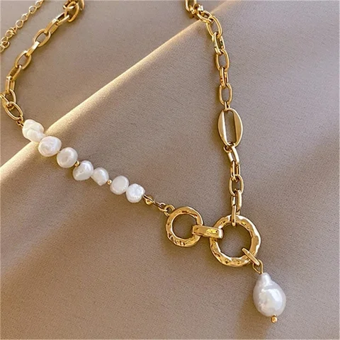 Изысканное жемчужное ожерелье, Женская цепочка до ключиц высокого качества, светлый роскошный модный дизайн, чокер, ювелирные изделия в подарок