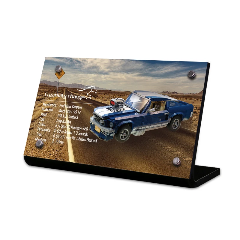 

2021 New the Acrylic display stand brand for creator 10265 Ford Mustang toys building blocks collection ornament kid's toys