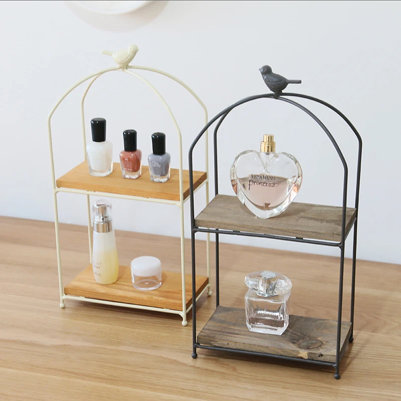 Стеллаж для хранения косметики из кованого железа настольный держатель духов