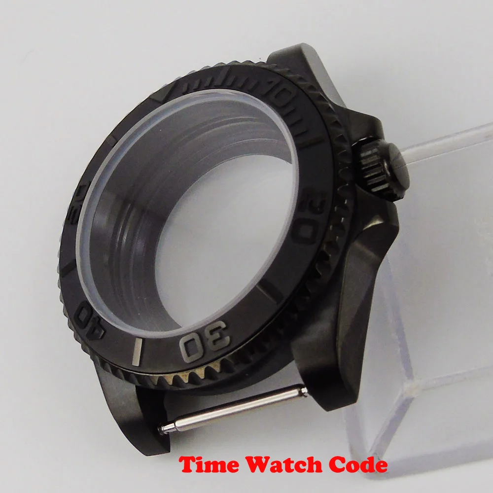 40 мм с PVD покрытием черный мужской чехол для часов подходит Miyota 8215 ETA 2836