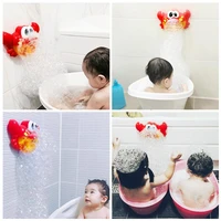 jocestyle red plastic crab pattern bubble machine pleasant music bubble maker baby children bath shower bathroom fun toys