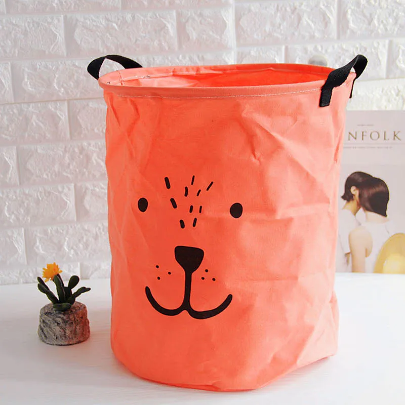 Большая Ручная корзина для белья мультяшная Милая хранения одежды детская