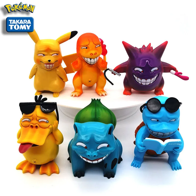 

pokemon japan Anime figures Wretched laugh Collectible figurines Pokemon figure pvc children toy Psyduck Pikachu toy boys Gifts