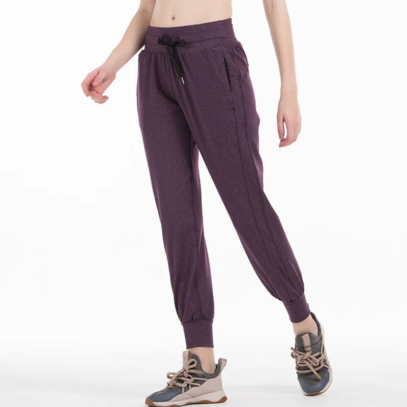 Для женщин голая на ощупь ткань свободный покрой спортивные штаны для активных