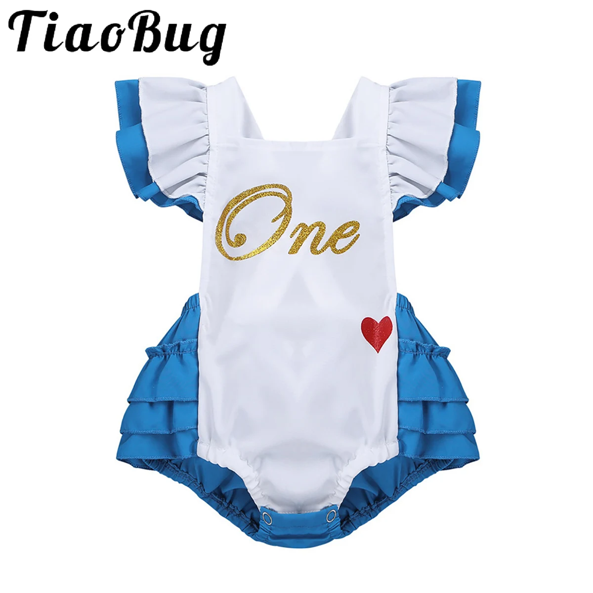 

TiaoBug для маленьких девочек с рукавами-крылышками из Ползунки-комбинезон для детей ясельного возраста Детский карнавальный костюм на Хэллоу...