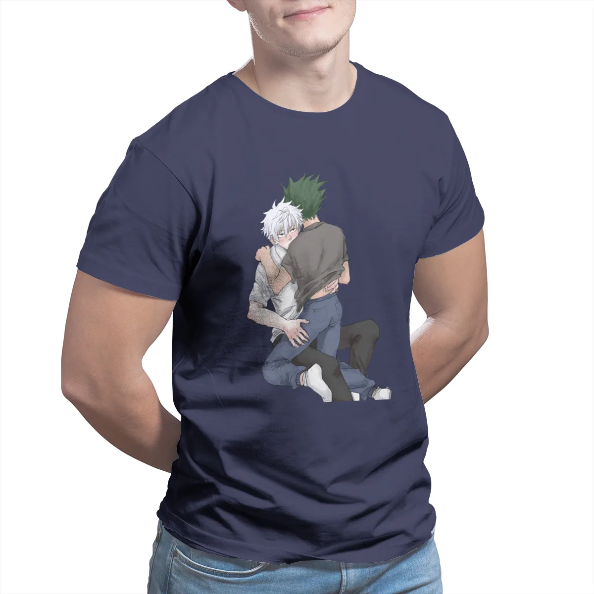 

Killua and Gon you are mine Print 100% Cotton Cute Retro Top quality T-shirts Plus Size Clothing 29683