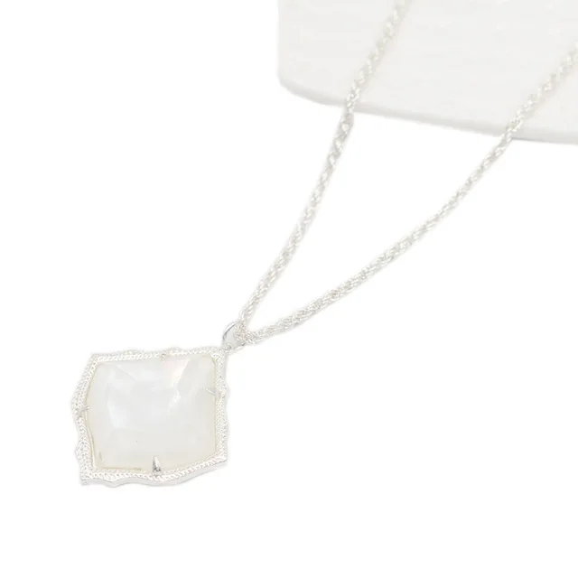Silver White Necklac Новинка, модные объемные серьги-капельки с инкрустацией в виде воздушного змея, маленькие серьги в форме воздушного змея, женские серьги-капельки с инкрустацией из жемчуга - Окраска металла: Silver White Necklac