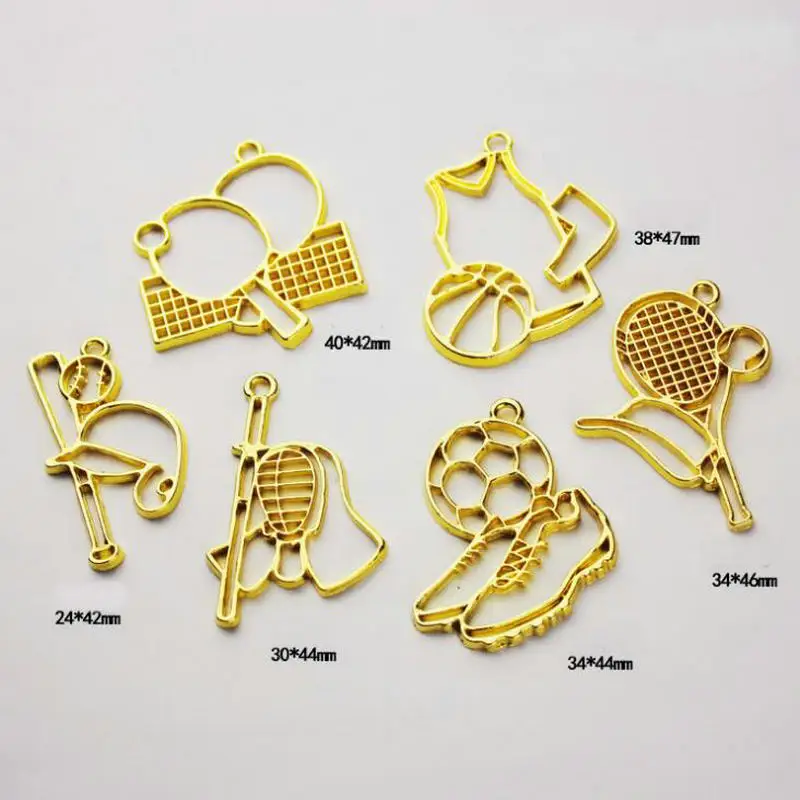 5 шт. спортивная серия креативная металлическая рамка Подвеска ювелирных изделий