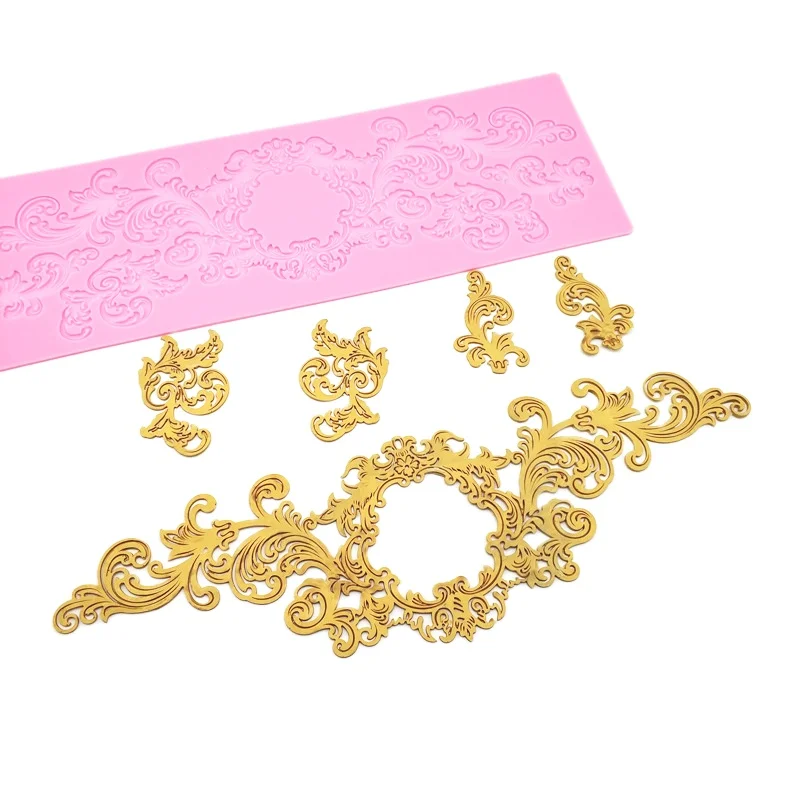 Рельефная форма MX121 в европейском стиле для цветочного кружева силиконовая