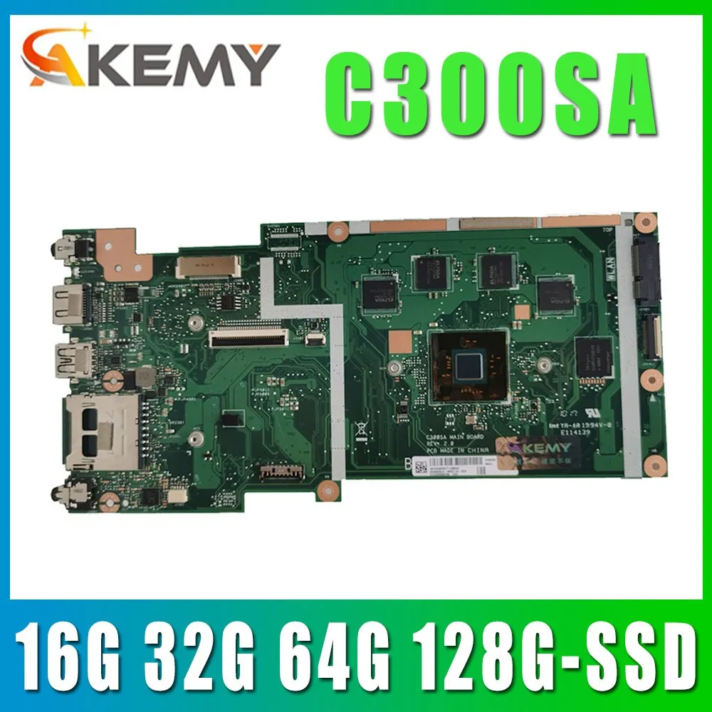 

Каждая конфигурация Новый МБ для ASUS C300SA C300S материнская плата ноутбука C300SA материнская плата W / 16G 32G 64G 128G-SSD 4G RAM N3160 CPU