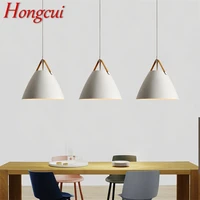 hongcui nordic simple pendant light contemporary led lamps fixtures for home decorative dining room