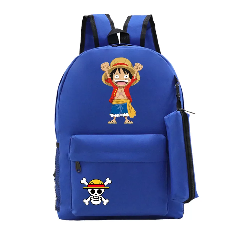 

High Quality ONE PIECE Backpack Pen Case for Students Cartoon Bookbag Anime Luffy Zoro School Bags Travel Bagpacks New Mochilas
