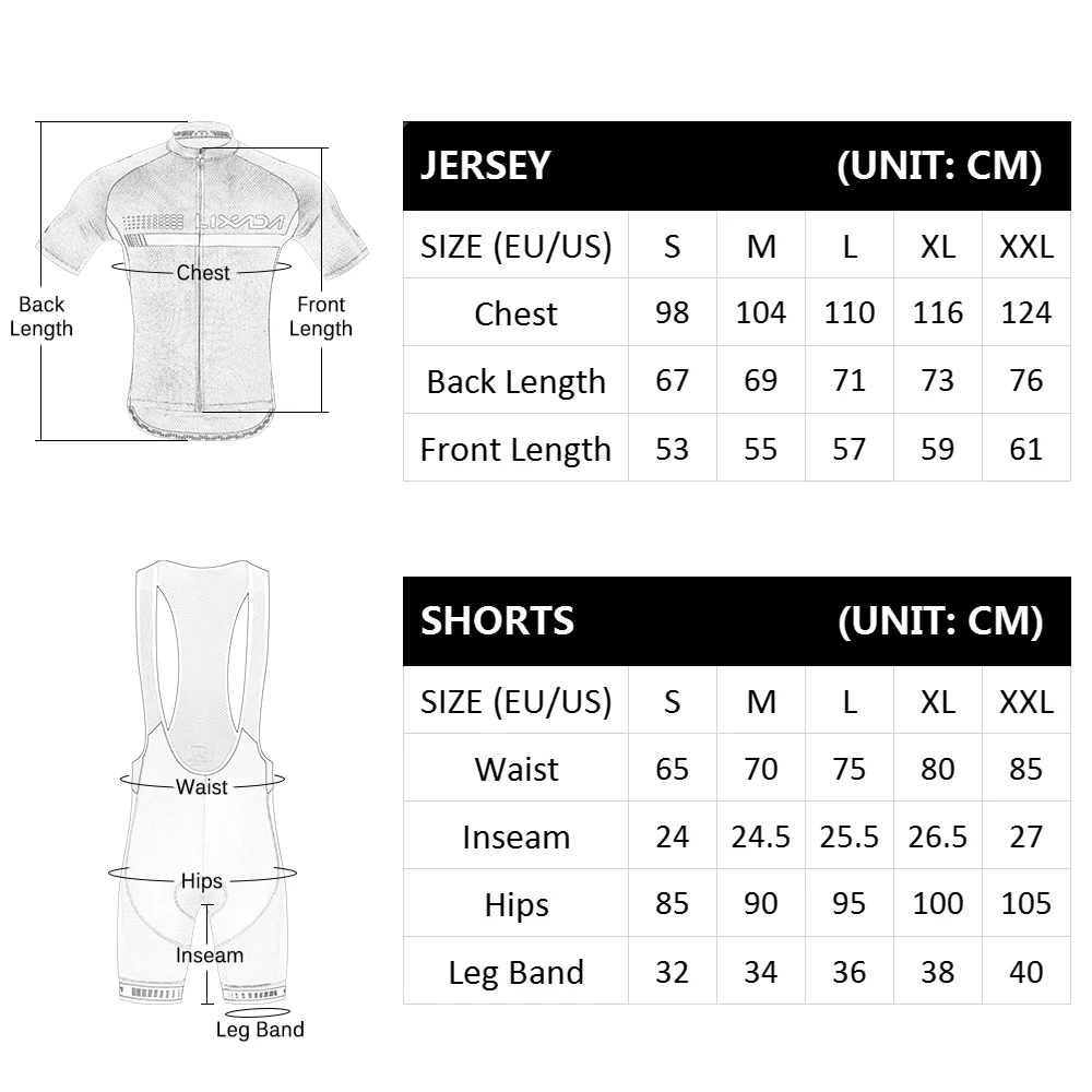 

Lixada Breathable MTB Bike Riding Biking Cycling Suit Summer Cycling Jersey Set Short Sleeve Bicycle Shirt and Padded Bib Shorts