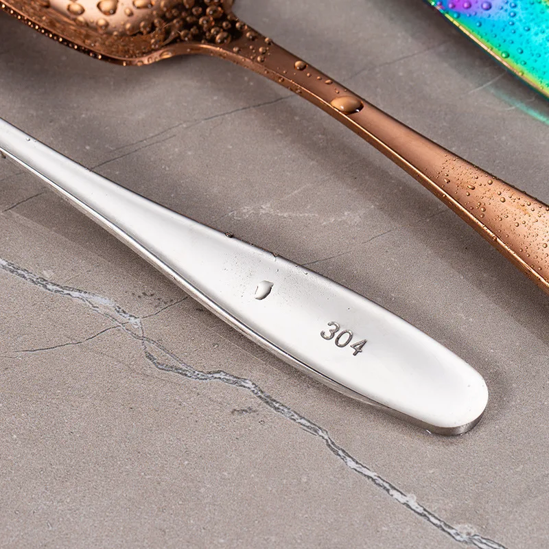 

Stainless Steel Coffee Soup Spoon Long Handle Tea Spoons Kitchen Tools Hot Drinking Flatware