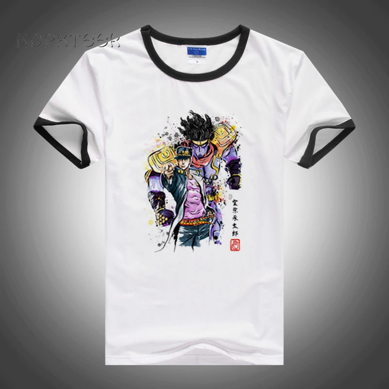 Новая мужская забавная футболка jojo Kujo Jotaro Za Warudo JoJo Необычные приключения Мужская