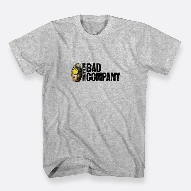 Bad Company Battlefield Color Grey Size S to 3XL Men's Tshirtshort sleeve men Tee T shirt o-neck knitted |