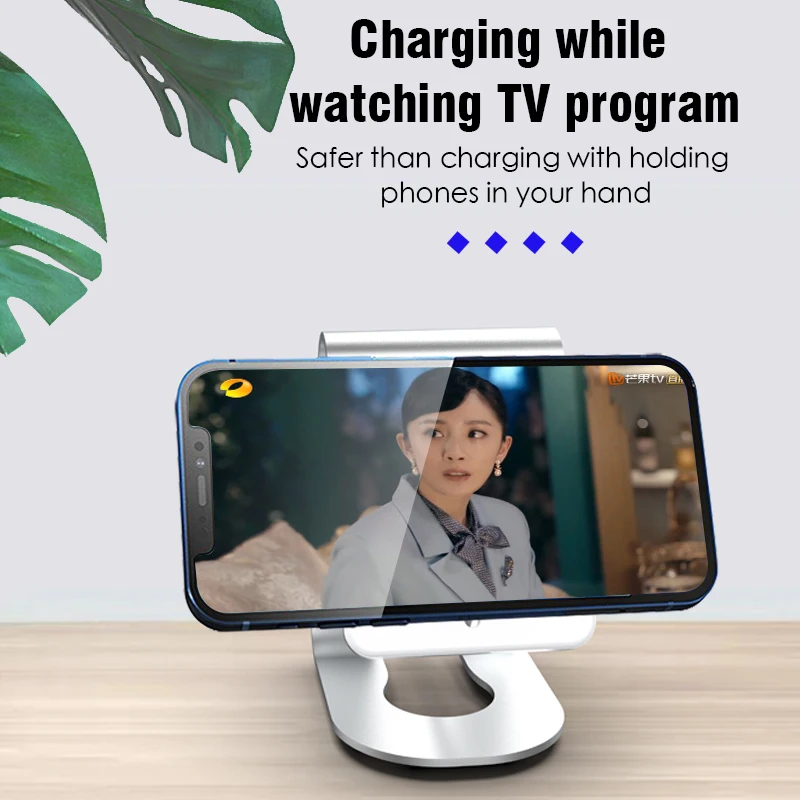 wireless charger stand desktop phone holder stand for magnetic charger base desk stand for samsung huawei xiaomi iphone12 11 pro free global shipping
