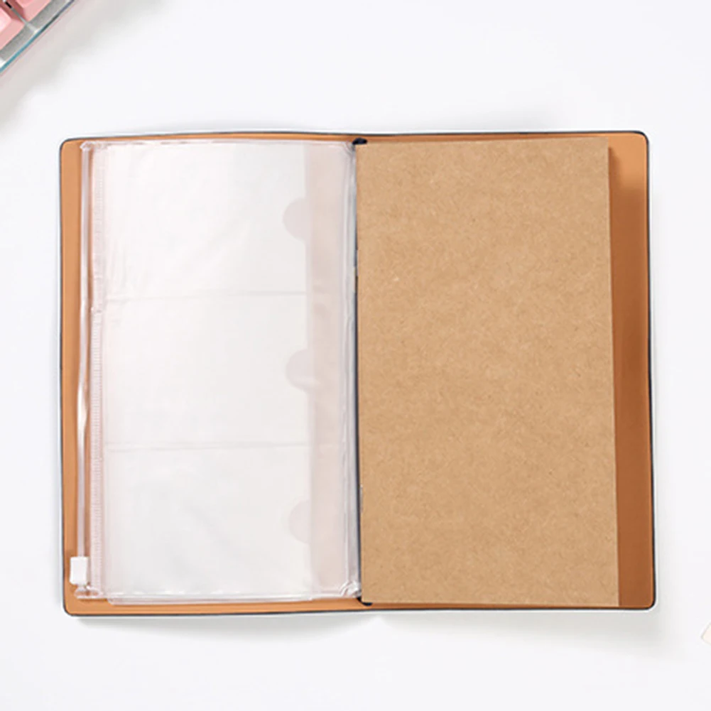New Diary Notebook Agenda With Faux Leather Cover Loose Leaf Note Bookfor School Stationery or Traveler