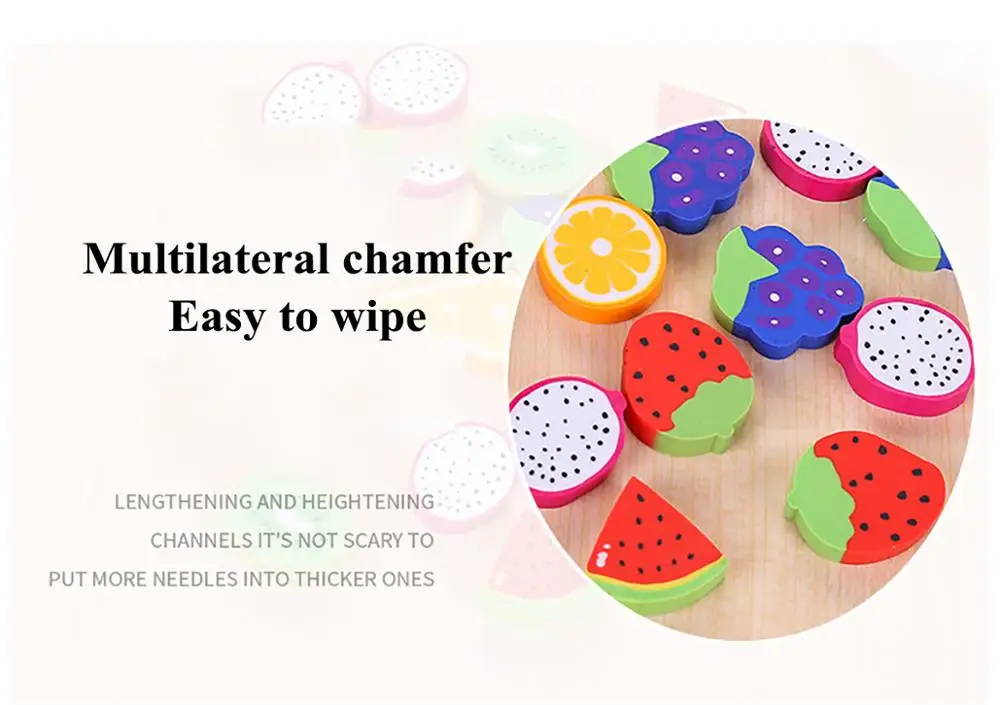 Карандаш детский в стиле кампуса милый апельсиновый ластик виде фруктов арбуза