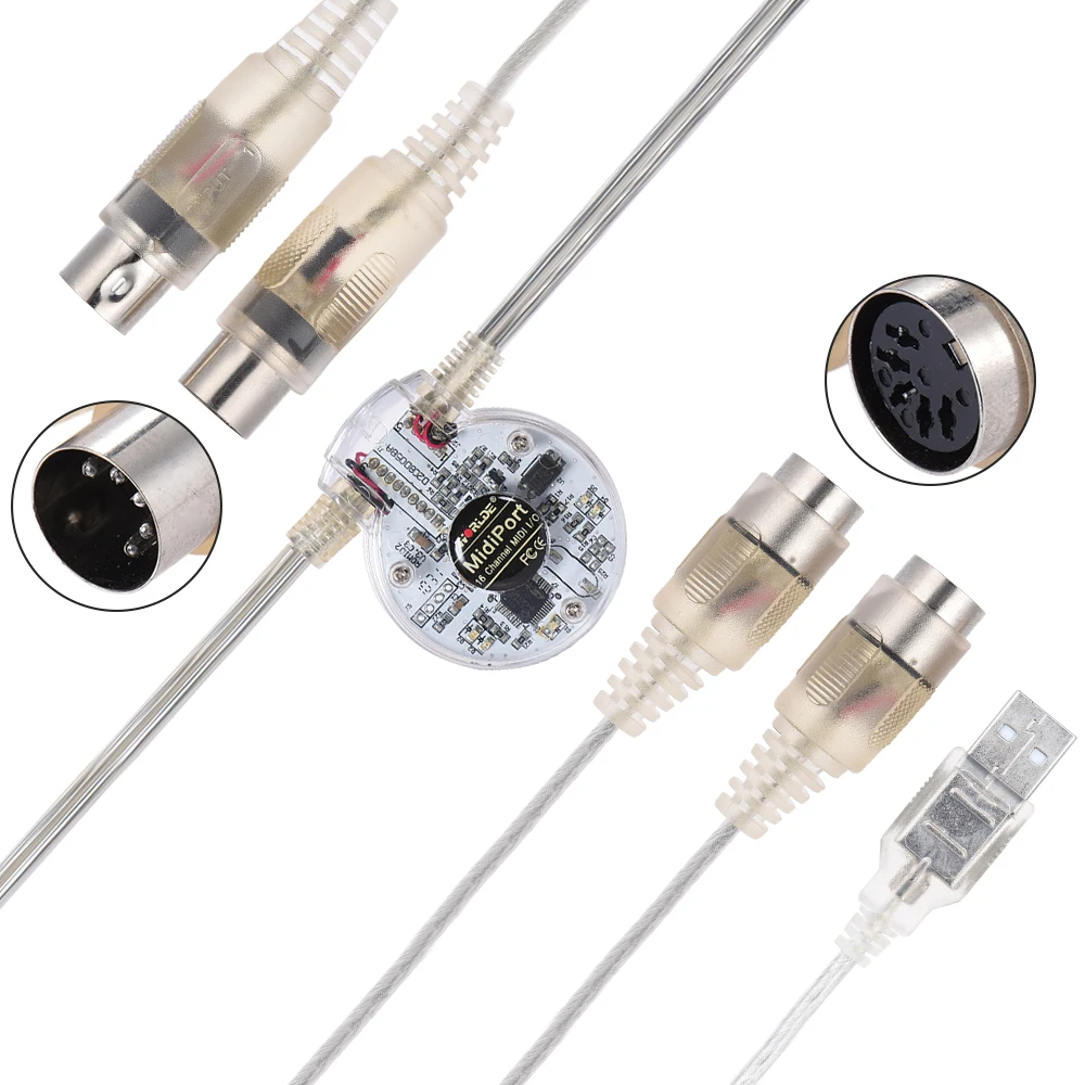 USB миди Интерфейс адаптер кабель шнура двойной 5-контактный разъем для