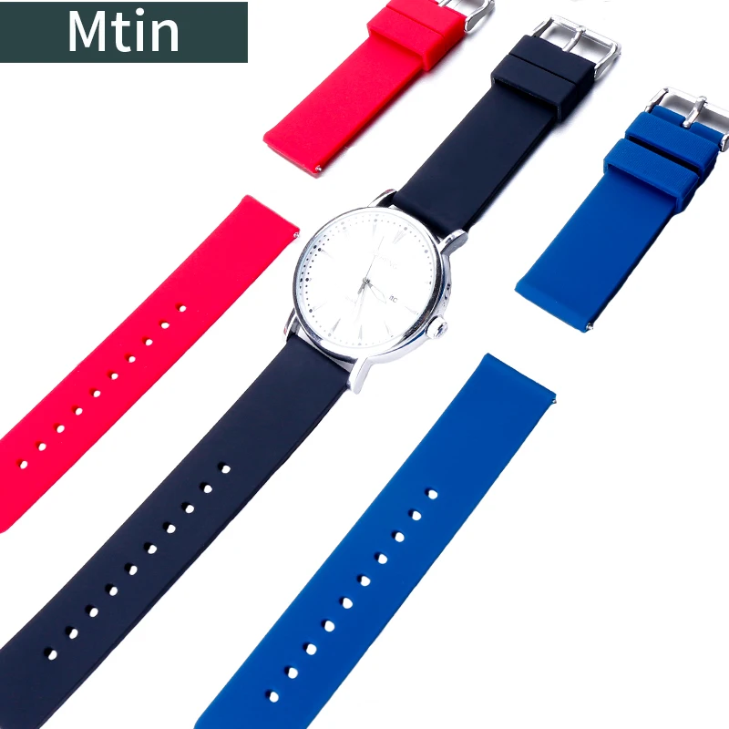 18mm20mm22mm silicone strap for Samsung watch Galaxy 4 3 46mm Active 2 Gear S3 amazfit rubber watch band bracelet Huawei GT 2 2E