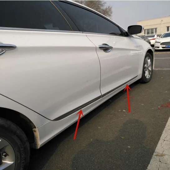 

Молдинги из нержавеющей стали для боковых дверей Hyundai Sonata MK8 2011-2014, 4 шт.