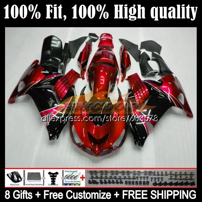 

OEM для KAWASAKI NINJA ZZR1400 ZX14R 06 07 08 09 10 11 79CL.11 ZX 14R ZX-14R 2006 2007 2008 2009 2010 2011 обтекатель жемчужно-красный