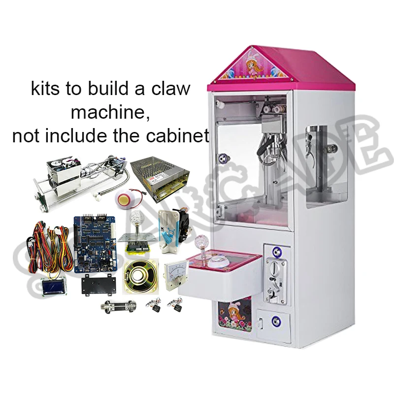 Child Mini Claw Crane Machine DIY Kit 25.7CM For Arcade Crane Game PCB Slot Game Board Coin Acceptor, Buttons, Harness ,Claw ETC