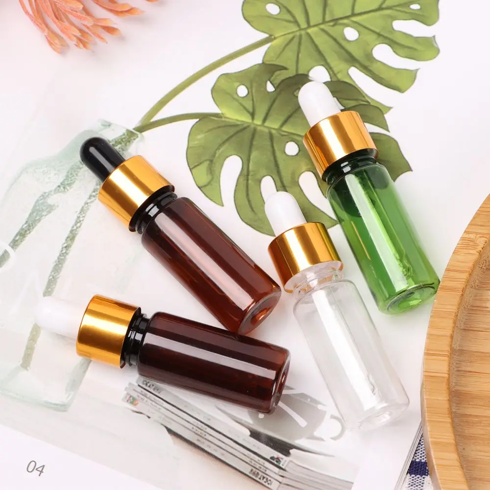 

1PC 15ml Dropper Glass Bottle Cosmetic Bottling Jars Vials With Pipette for Perfume Sample Container Essential Oil Bottle Travel