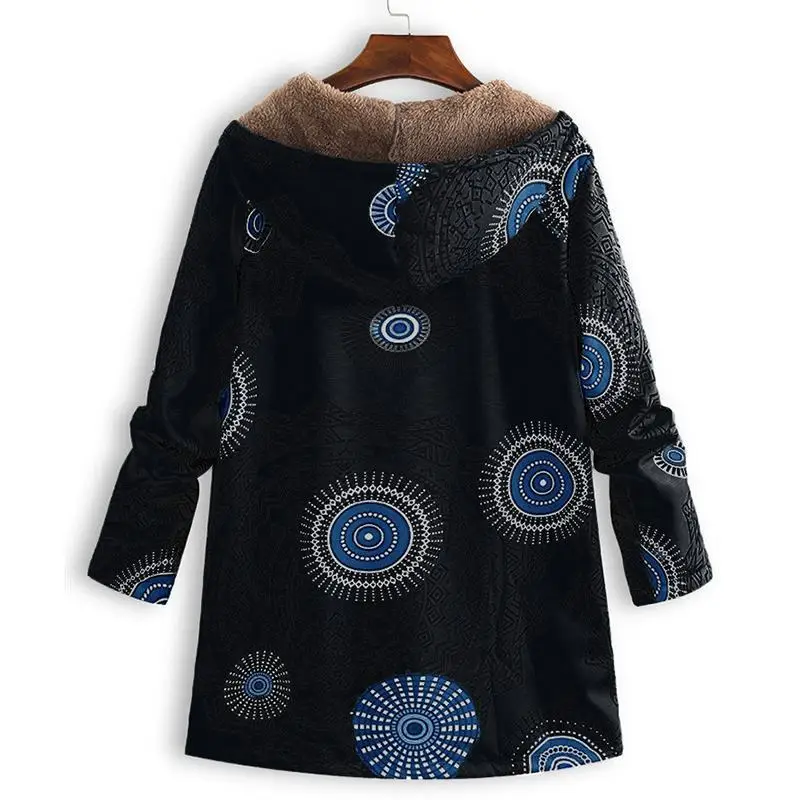 Autumn Winter Plus Velvet Coat Women Cotton Overcoat Female Casual Hooded Padded Jacket Outerwear Parka Ropa Mujer Invierno
