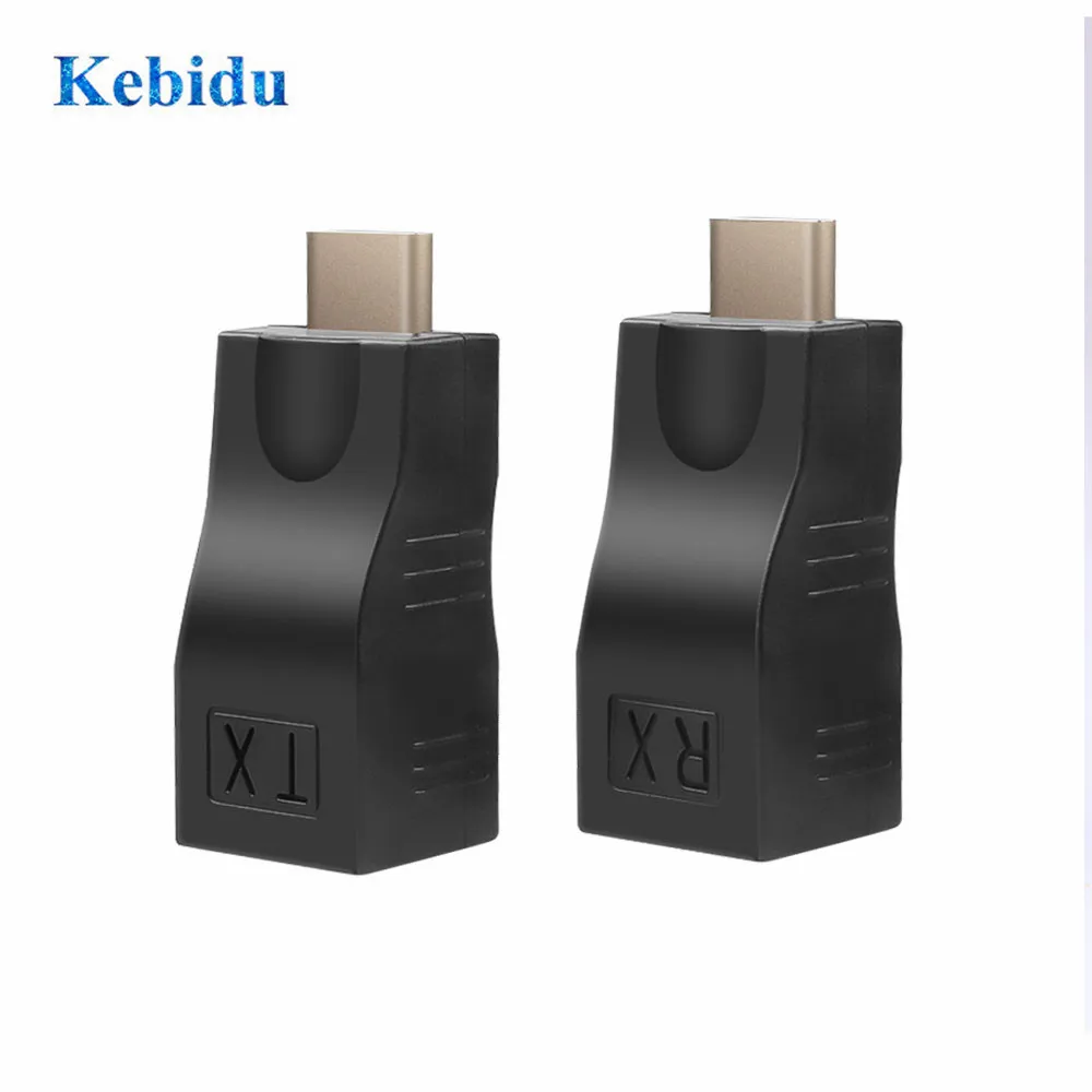 KEBIDU 4K удлинитель для RJ45 по Cat 5e/6 сетевой LAN Ethernet адаптер HDMI-совместимый RX TX