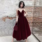 Женское вечернее платье на тонких бретелях, летнее сексуальное платье с открытой спиной, с V-образным вырезом, без рукавов, с высокой талией, 2021