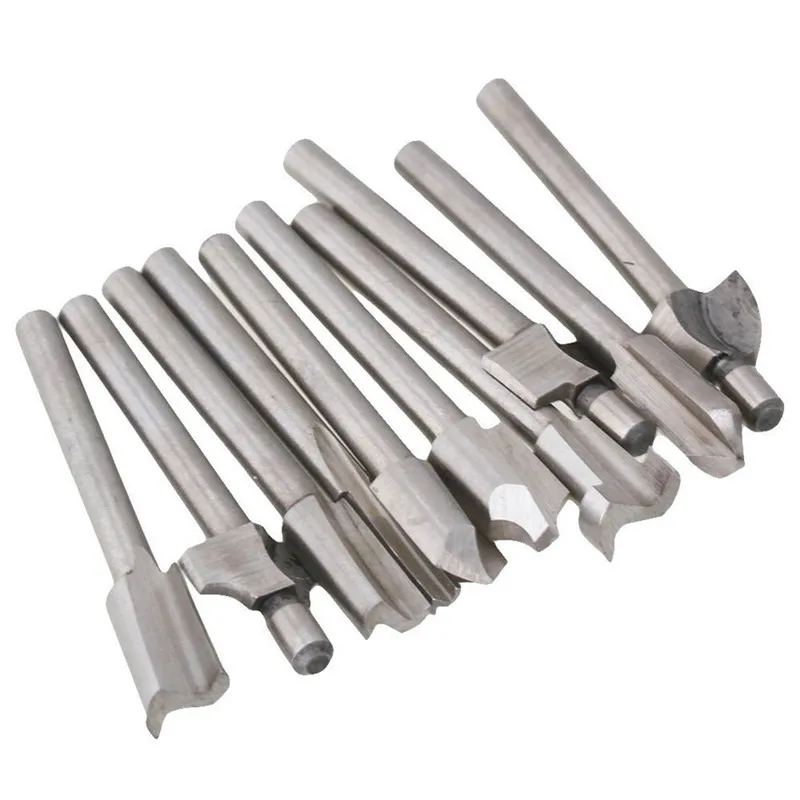 Фрезы по дереву фасонные фрезы HSS дюйма 10 шт. подходит для набора вращающихся