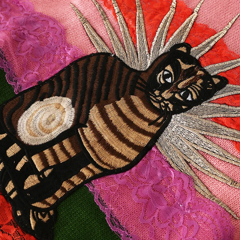 19 осенний кружевной свитер с вышивкой Li Nian Zhu Ancient Nazha Nervous Yu Chi Kitty трикотажная